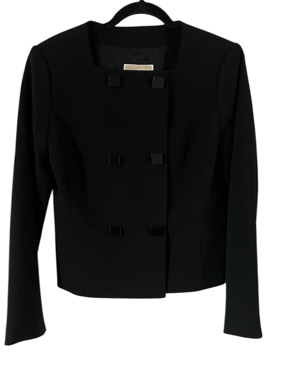 Michael Kors Black Structured Double-Button Blazer